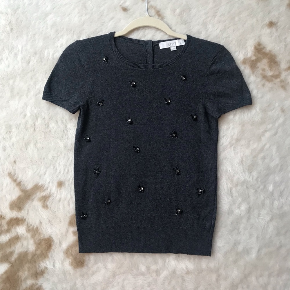 LOFT | Embellished Knit Top